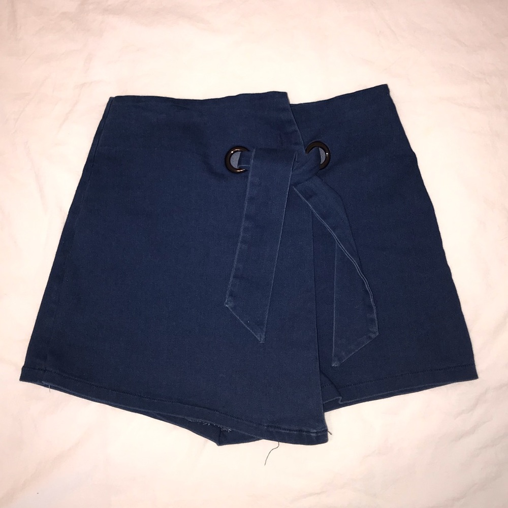 Altar’d State denim skort with front tie